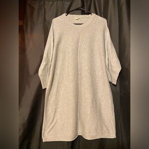 Eileen Fisher Grey Organic Cotton Tunic Top size Large
